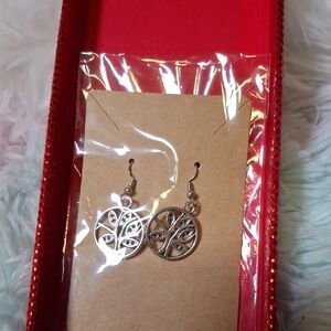 Elegant Silver Tree of Life Earrings